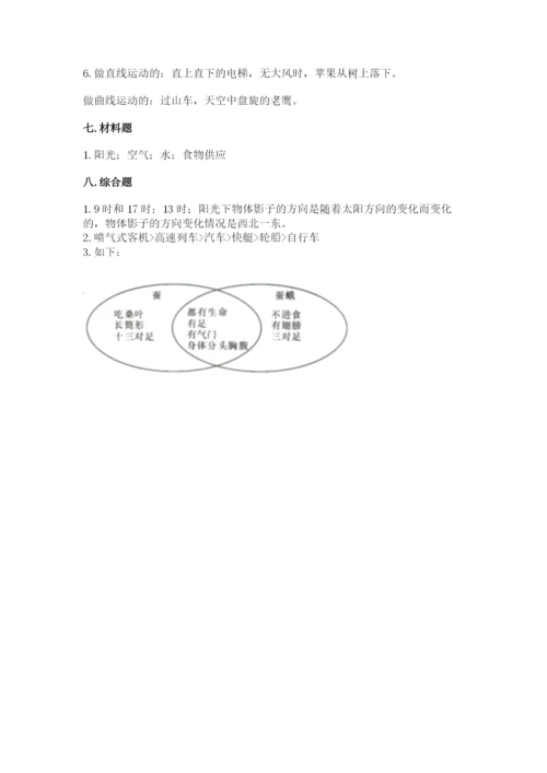 教科版科学三年级下册期末测试卷及完整答案（历年真题）.docx