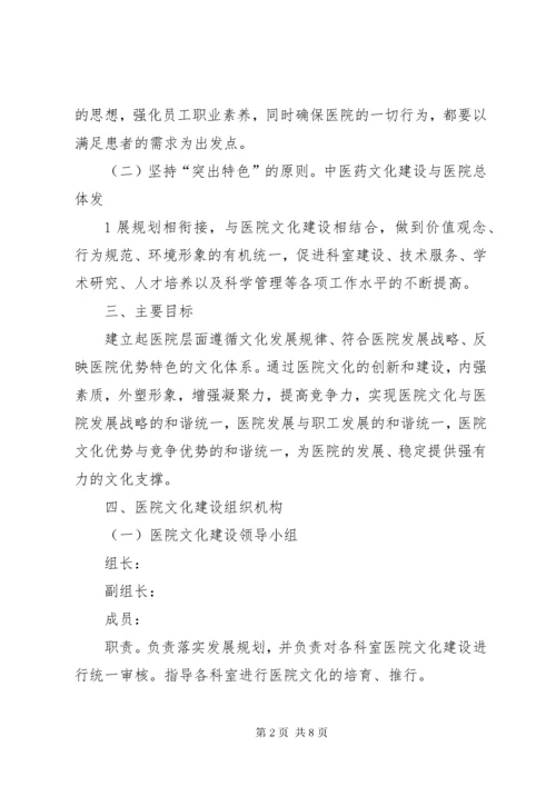 医院文化建设实施方案.docx