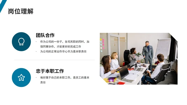 简约企业新员工入职介绍PPT模板