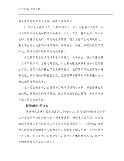 2023教师培训心得体会范文30篇合辑.docx