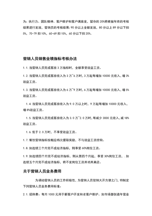 各酒店销售提成方案.docx