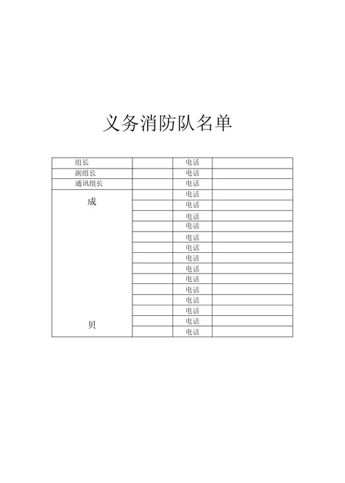 消防安全管理台账