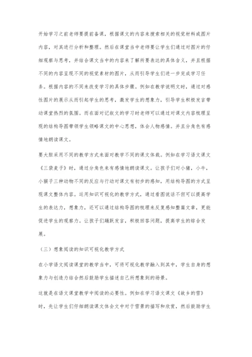 利用知识可视化进行小学语文课堂教学探讨.docx