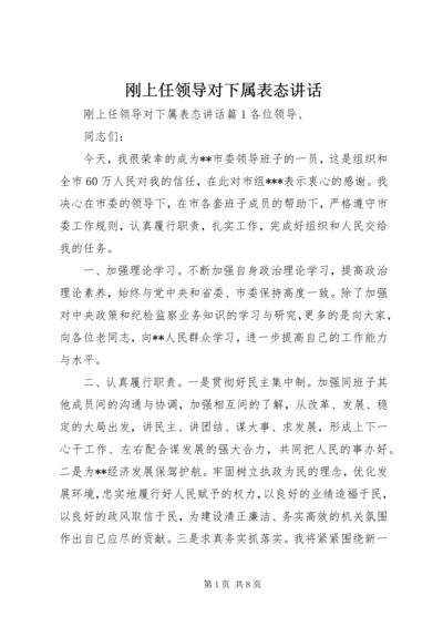 刚上任领导对下属表态讲话.docx