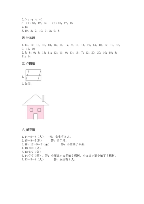 人教版一年级下册数学期中测试卷（精选题）.docx