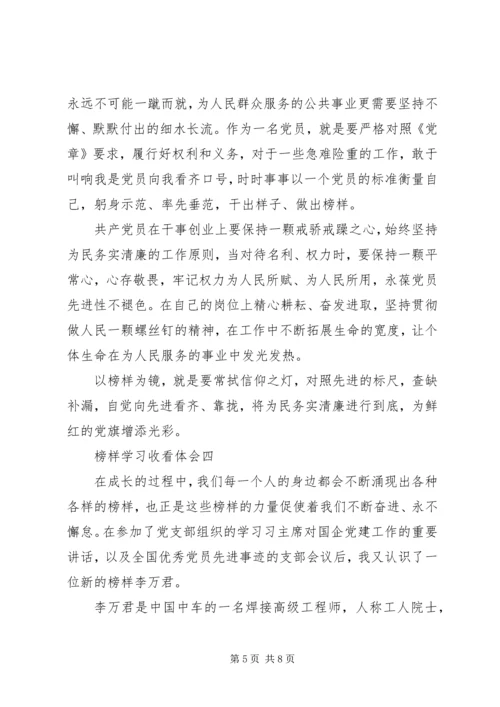 榜样学习收看体会.docx