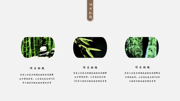 中国风禅意清新画册杂志通用PPT模板