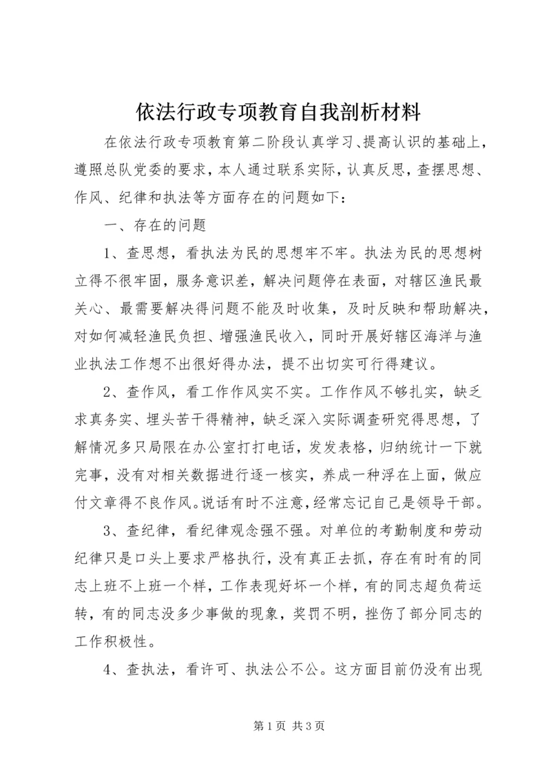 依法行政专项教育自我剖析材料 (2).docx