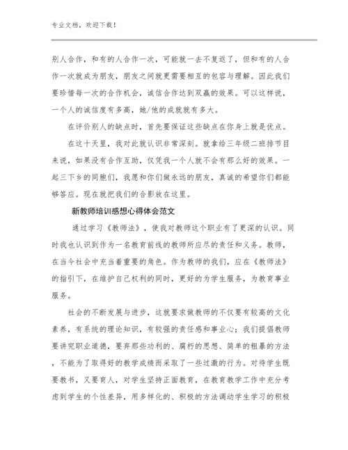 新教师培训感想心得体会范文范文29篇.docx