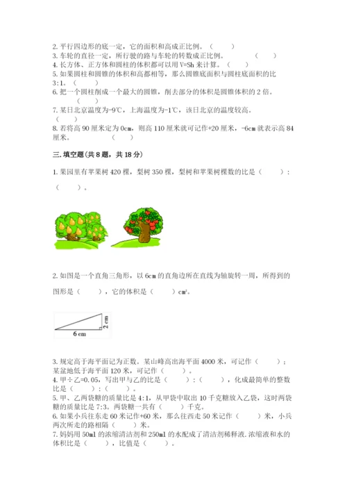 六年级下册数学期末测试卷精品【精选题】.docx