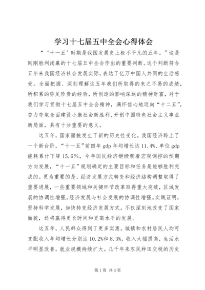 学习十七届五中全会心得体会 (12).docx