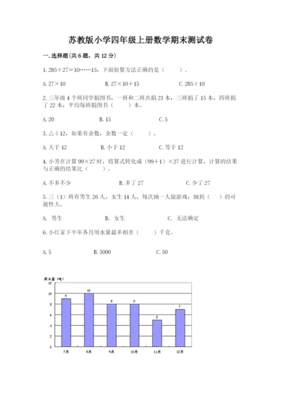 苏教版小学四年级上册数学期末测试卷附参考答案【突破训练】.docx