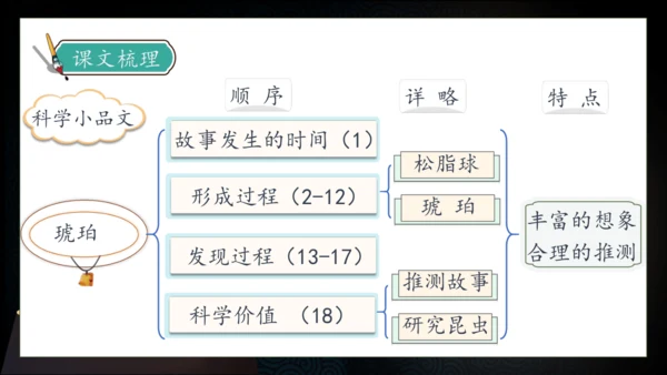 【核心素养】部编版语文四年级下册-5.琥珀 第2课时（课件）