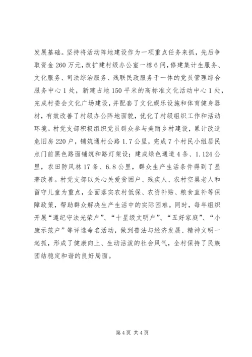 村党支部先锋富民行动典型材料.docx