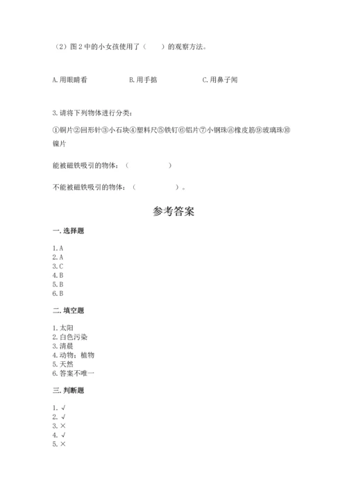 教科版科学二年级上册《期末测试卷》加下载答案.docx