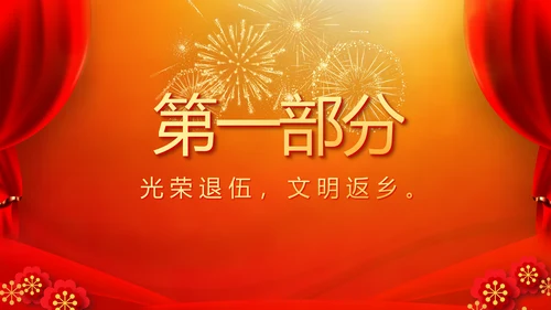 欢送退伍老兵八一部队教育演讲PPT