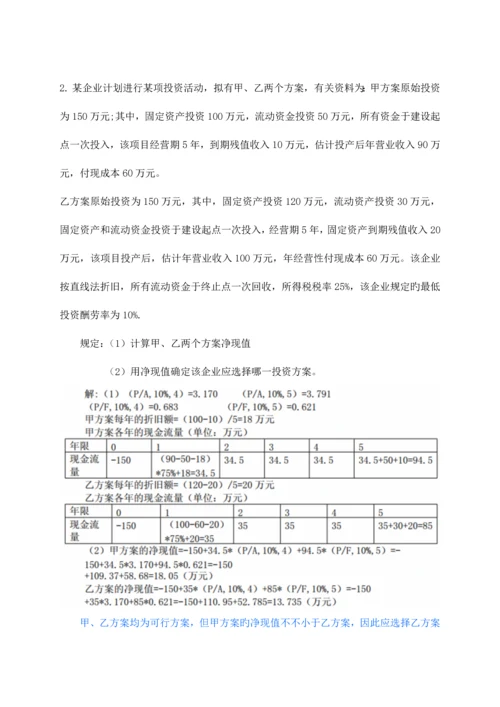 2023年春财务管理形成性考核册答案.docx