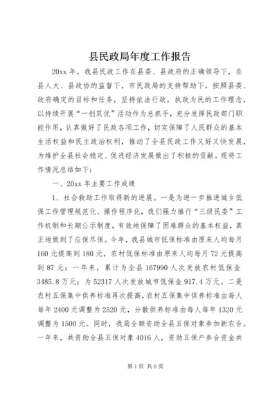 县民政局年度工作报告 (3).docx