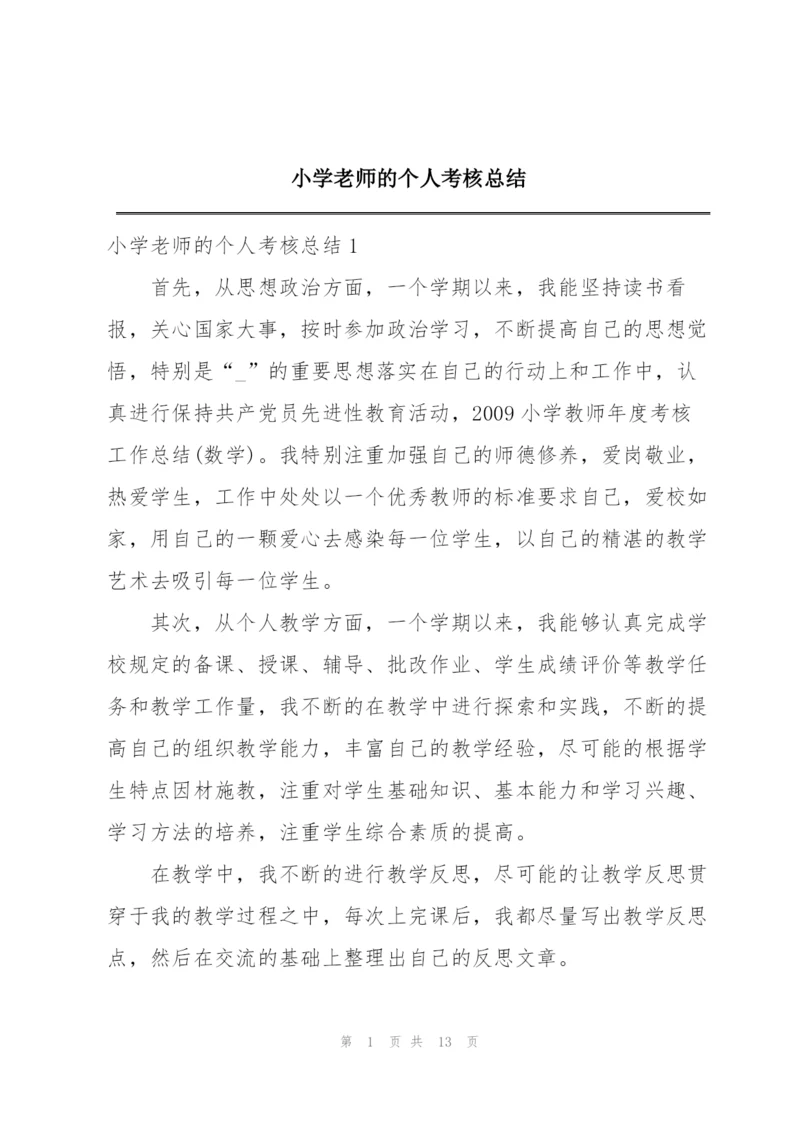 小学老师的个人考核总结.docx