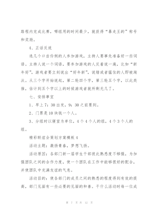 精彩联谊会策划方案模板.docx