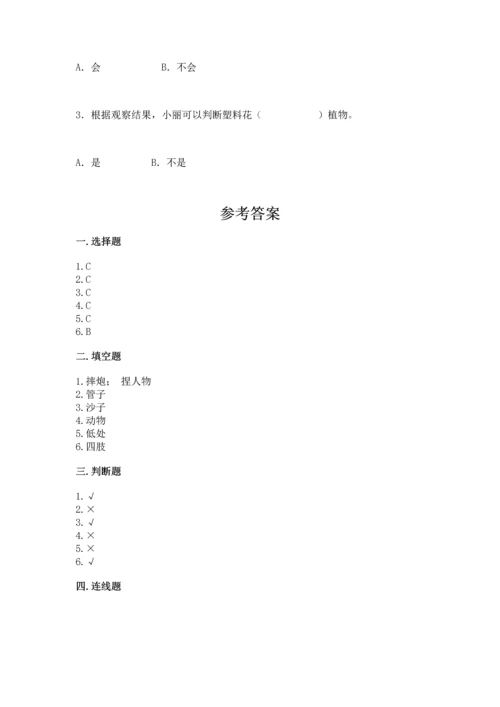 苏教版一年级下册科学期末测试卷精品【名校卷】.docx