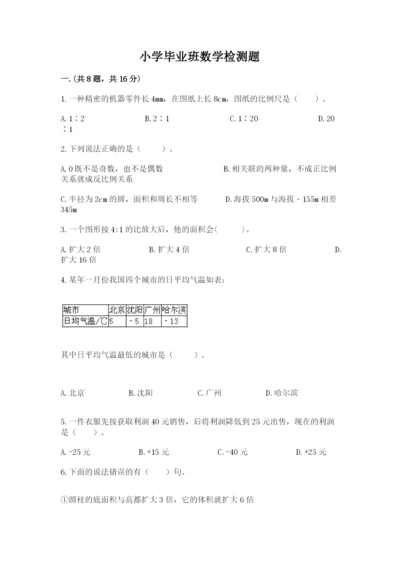 小学毕业班数学检测题完整版.docx