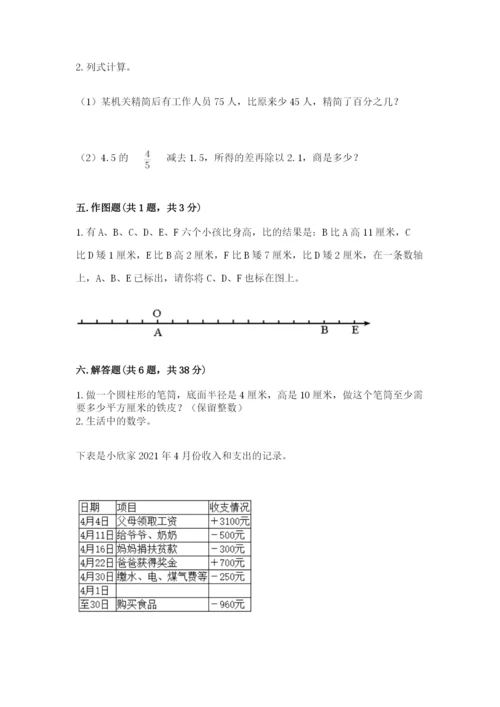 六年级下册数学期末测试卷精品【必刷】.docx