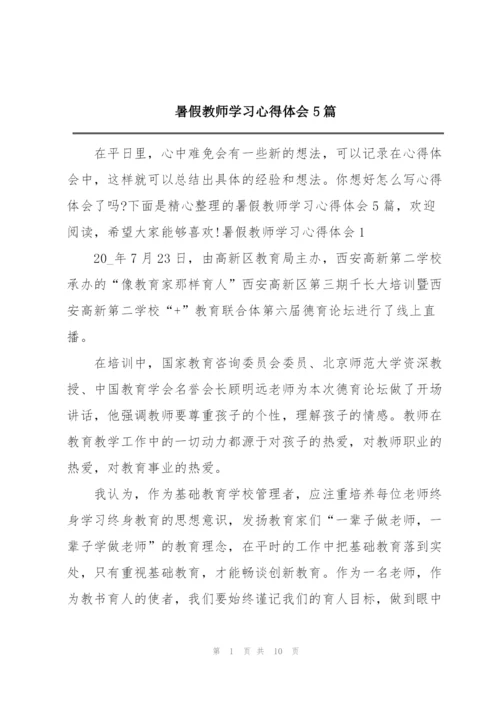 暑假教师学习心得体会5篇.docx