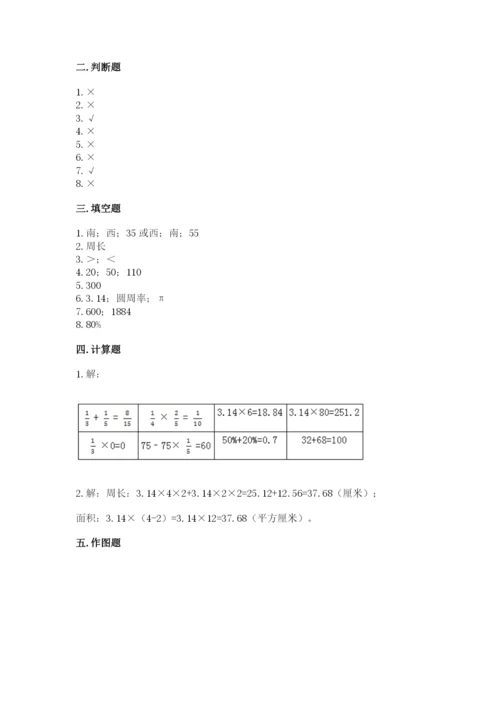 人教版数学六年级上册期末考试卷及答案（名师系列）.docx