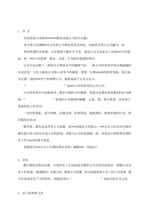 新版股份有限公司员工标准手册.docx