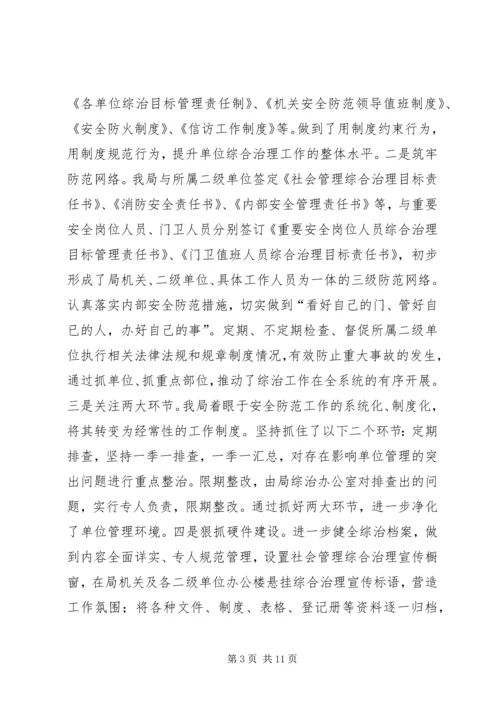 县民政局社会管理综合治理工作报告.docx