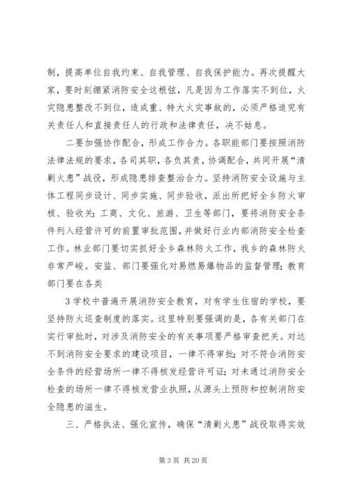 副县长在全县“清剿火患”战役动员大会上的讲话.docx