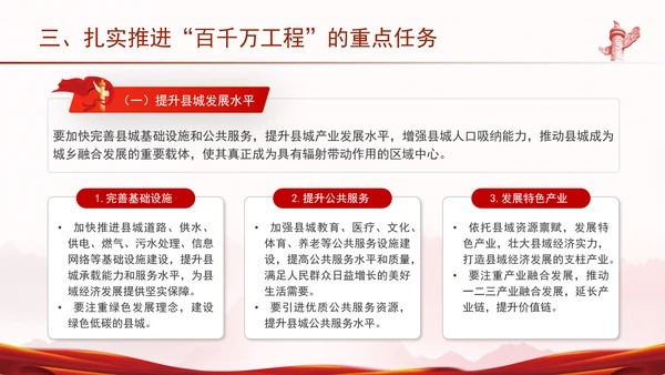 百千万工程党课扎实推荐百县千镇万村高质量发展工程PPT课件