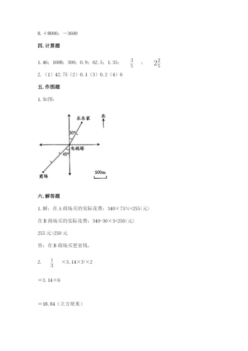 六年级下册数学期末测试卷附参考答案【研优卷】.docx