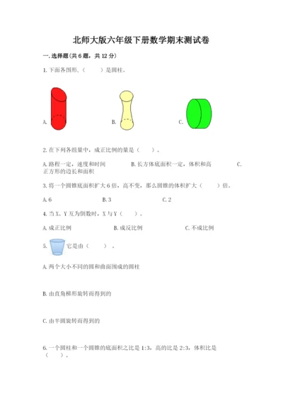 北师大版六年级下册数学期末测试卷精品【精选题】.docx