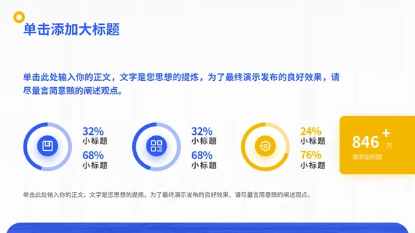 蓝色简约商务风年终总结通用PPT模板