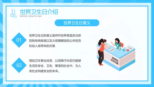 注重个人卫生世界卫生日介绍宣传模板