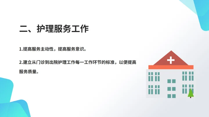 白色简约风医疗护士站年度工作计划PPT模板