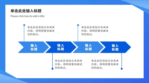 蓝色简约总结汇报ppt模板
