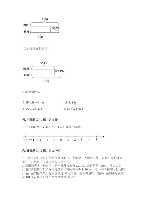 南京市江宁区六年级下册数学期末测试卷附答案.docx