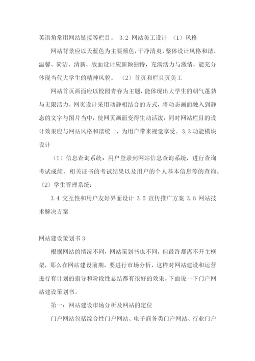 网站建设策划书15篇.docx