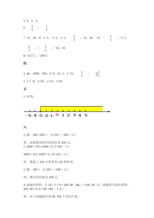 小学六年级升初中模拟试卷带答案（研优卷）.docx