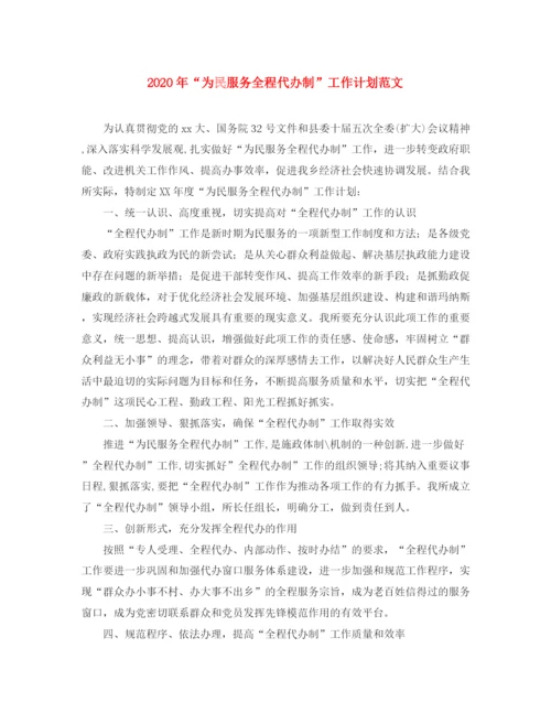 精编之年为民服务全程代办制工作计划范文.docx
