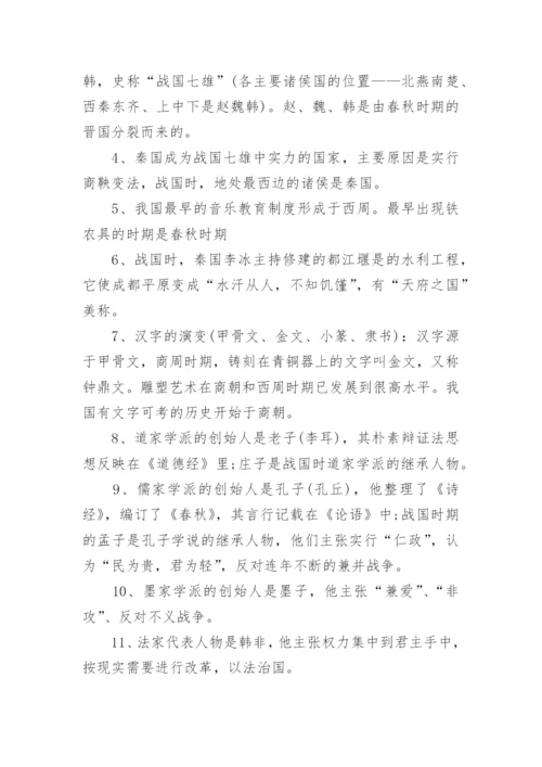 初中历史知识点总结与归纳范文.docx
