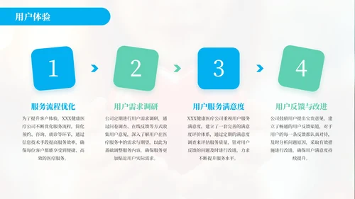 蓝绿色简约风关爱健康医疗服务你我健康医疗公司介绍年终总结PPT模板
