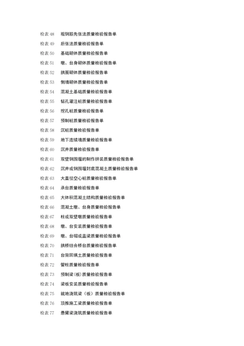 广东省公路工程施工表格(第二册)检表.docx