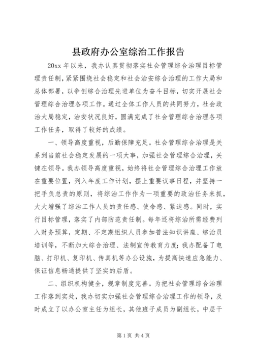 县政府办公室综治工作报告.docx