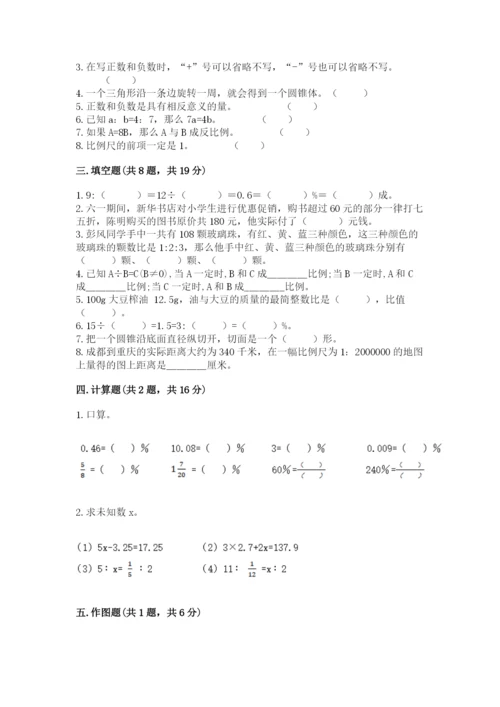 小学六年级下册数学期末卷及完整答案（网校专用）.docx