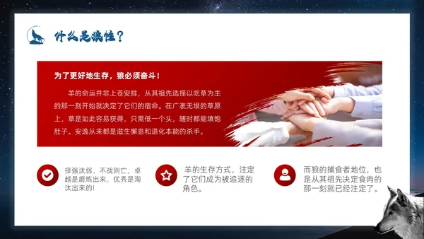 蓝色简约商务风如何打造狼性团队企业培训PPT模板团队建设