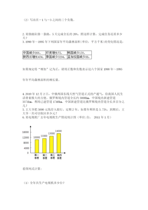 青岛版六年级数学下册期末测试题及完整答案（各地真题）.docx